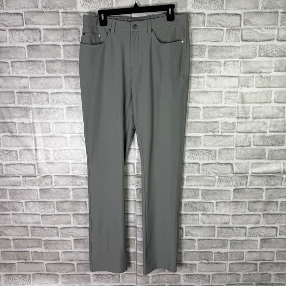Greg Norman The Ultimate 5 Pocket Traveler Golf Pants Mens 32 x 34 Light Gray - Picture 1 of 7